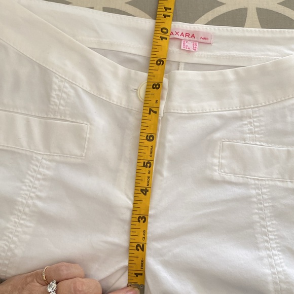 Axara Paris White Bell Bottom Pant Size 10 - Picture 10 of 12